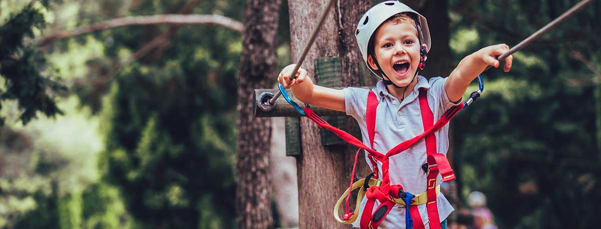 Child at an adventure park