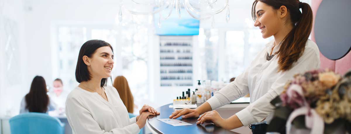 Salon and Spa check in desk